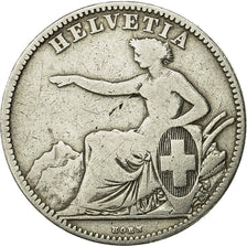 Münze, Schweiz, 2 Francs, 1863, Bern, S+, Silber, KM:10a