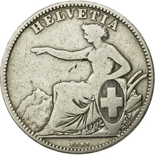 Coin, Switzerland, 2 Francs, 1863, Bern, VF(30-35), Silver, KM:10a