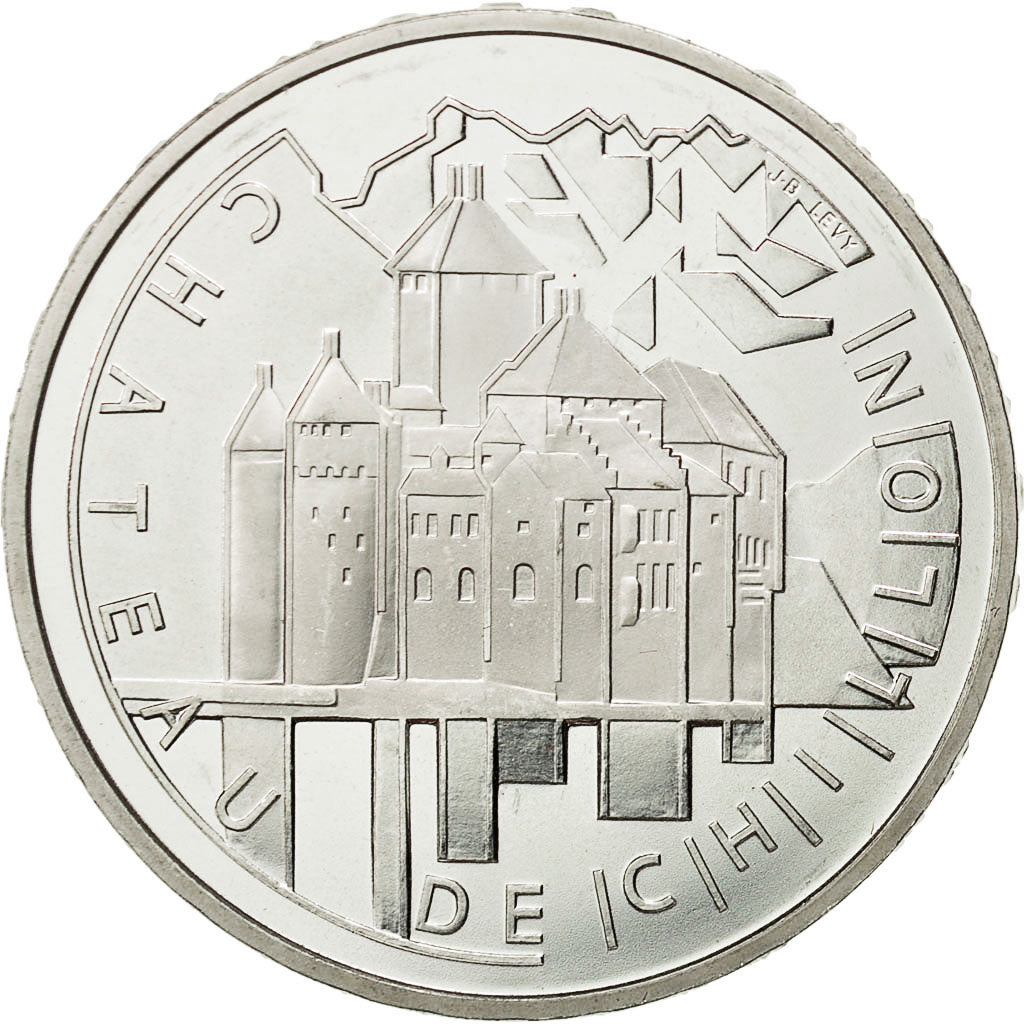 Coin, Switzerland, 20 Francs, Chillon Castle, 2004, Bern, MS(64), Silver, KM 109