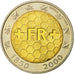 Coin, Switzerland, 5 Francs, 2000, Bern, MS(64), Bi-Metallic, KM:91