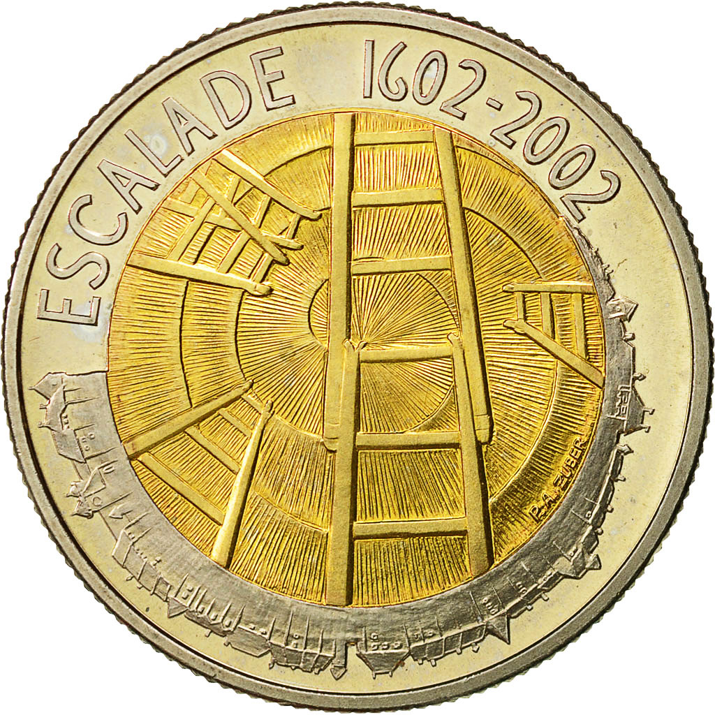 Coin, Switzerland, 5 Francs, 2002, Bern, MS(63), Bi-Metallic, KM:98
