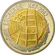 Coin, Switzerland, 5 Francs, 2002, Bern, MS(63), Bi-Metallic, KM:98