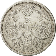 Coin, Japan, Yoshihito, 50 Sen, 1923, MS(60-62), Silver, KM:46