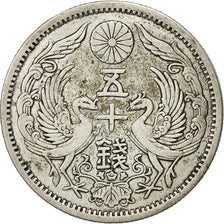 Coin, Japan, Yoshihito, 50 Sen, 1924, AU(55-58), Silver, KM:46