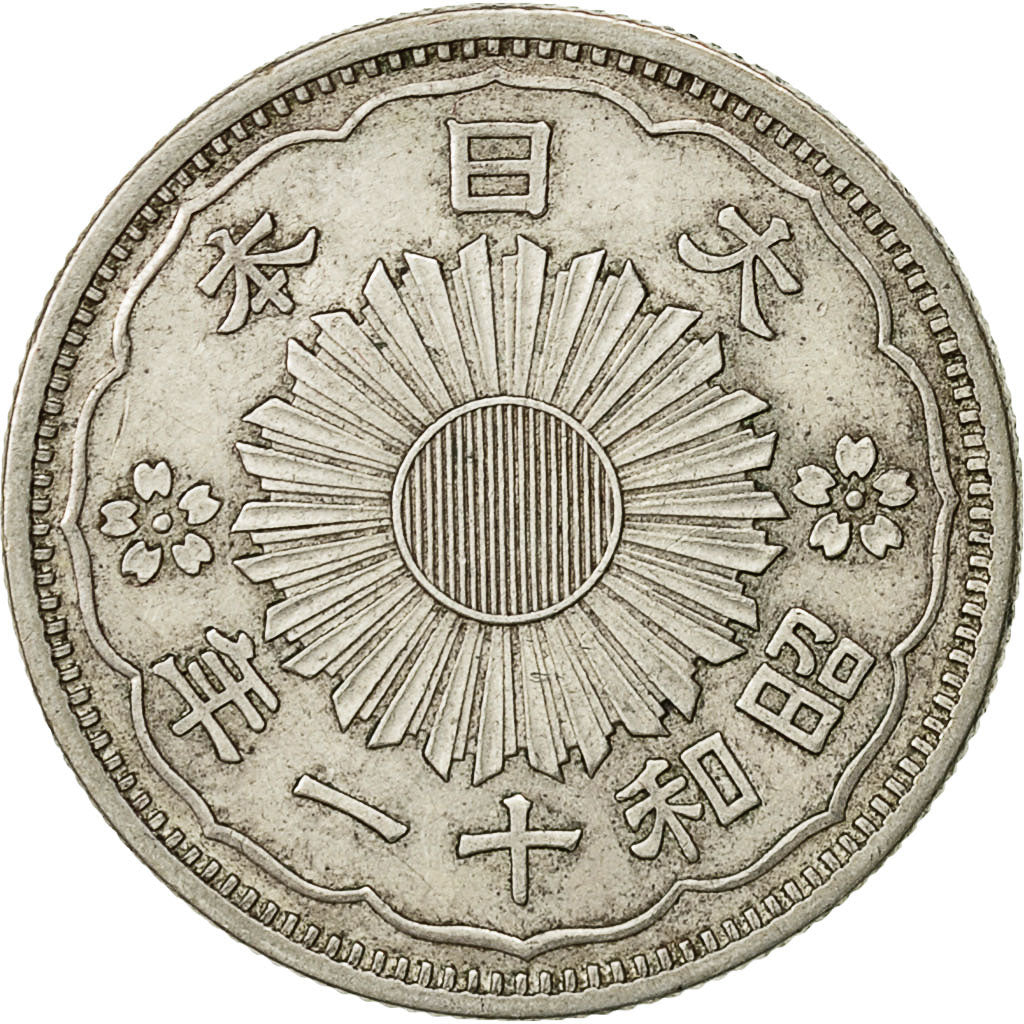 Coin, Japan, Hirohito, 50 Sen, 1936, MS(60-62), Silver, KM:50