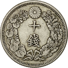 Coin, Japan, Mutsuhito, 10 Sen, 1910, MS(60-62), Silver, KM:29