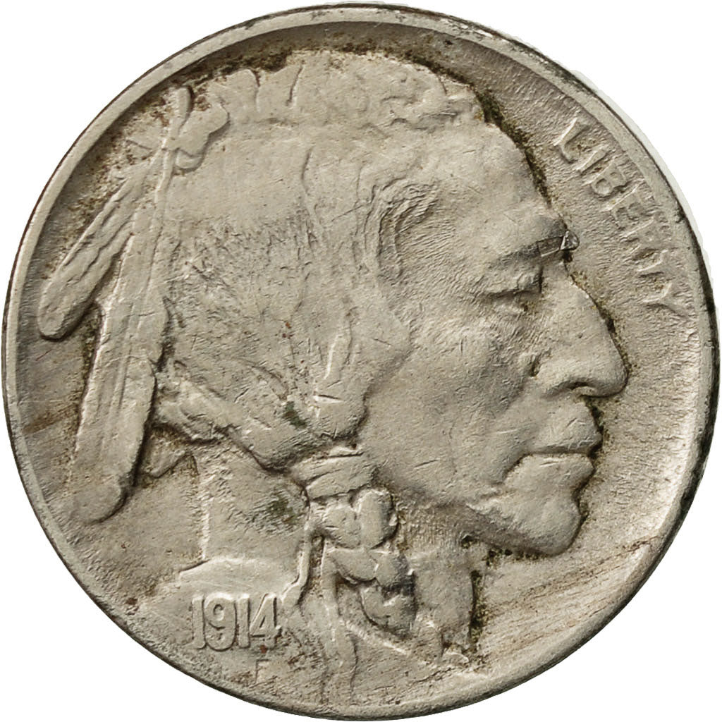 Moneda, Estados Unidos, Buffalo Nickel, 5 Cents, 1914, U.S. Mint, Philadelphia
