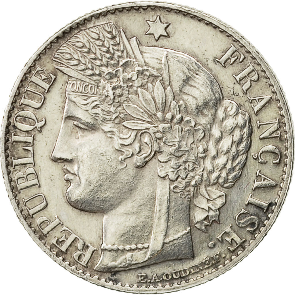 Munten, Frankrijk, Cérès, 50 Centimes, 1882, Paris, UNC, Zilver, KM:834.1