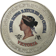Coin, Hong Kong, Dollar, 1997, British Royal Mint, MS(65-70), Nickel