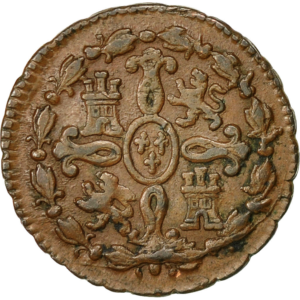 Coin, Spain, Charles III, 2 Maravedis, 1787, Madrid, AU(50-53), Copper, KM:406.2