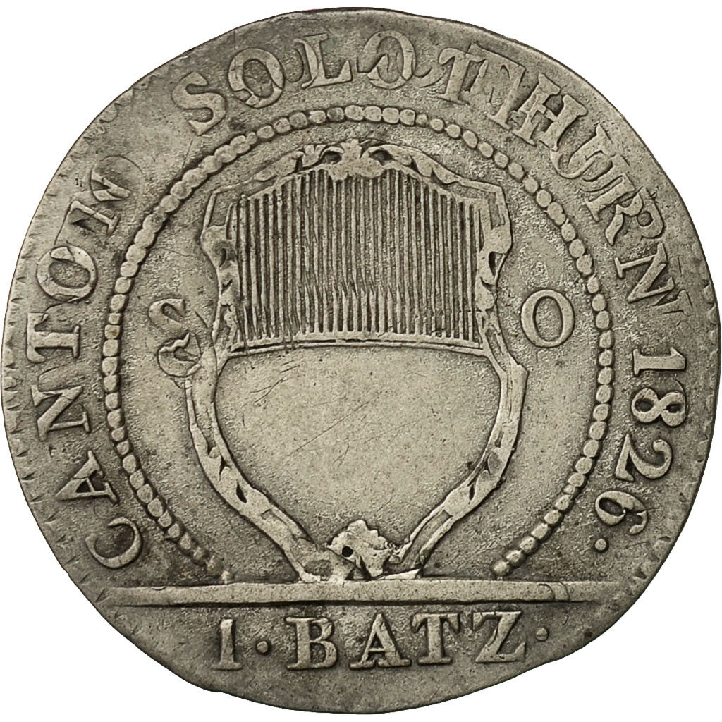 Coin, SWISS CANTONS, SOLOTHURN, Batzen-10 Rappen, 1826, AU(50-53), Billon, KM:79