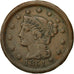 Coin, United States, Braided Hair Cent, Cent, 1851, U.S. Mint, Philadelphia