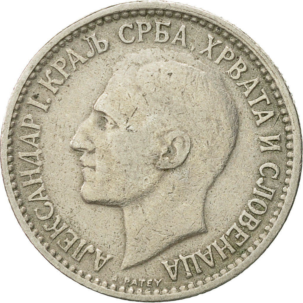 Moneta, Iugoslavia, Alexander I, 50 Para, 1925, Poissy, BB, Nichel-bronzo, KM:4