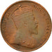 Moneda, Ceilán, Edward VII, Cent, 1908, BC+, Cobre, KM:102