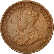 Moneta, Ceylon, George V, Cent, 1928, BB, Rame, KM:107