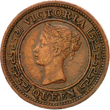 Coin, Ceylon, Victoria, 1/4 Cent, 1890, AU(55-58), Copper, KM:90