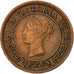 Coin, Ceylon, Victoria, 1/4 Cent, 1890, AU(55-58), Copper, KM:90