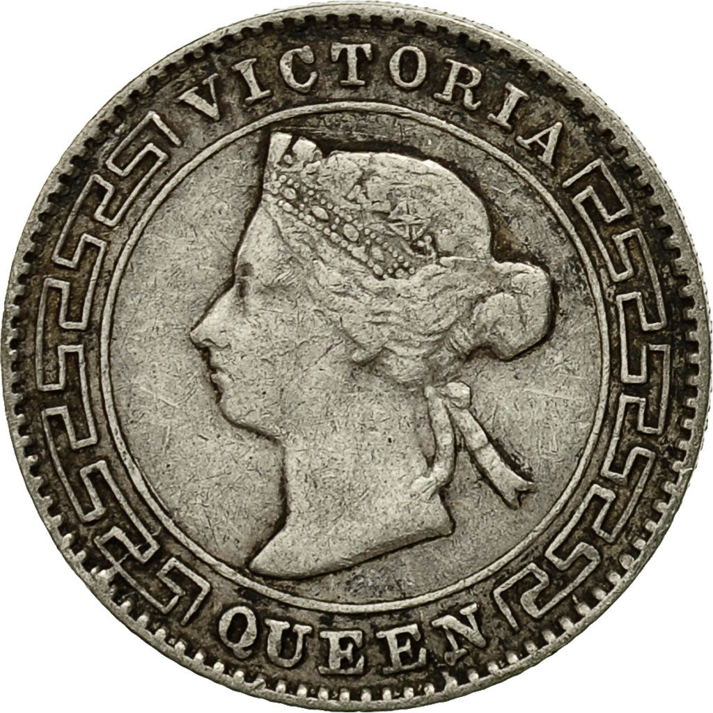 Coin, Ceylon, Victoria, 10 Cents, 1893, VF(30-35), Silver, KM:94