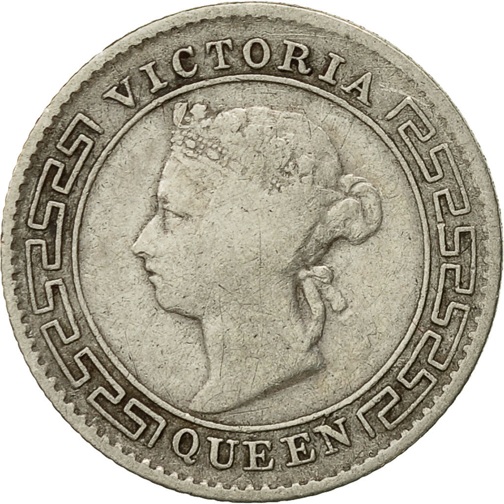 Coin, Ceylon, Victoria, 10 Cents, 1900, VF(20-25), Silver, KM:94
