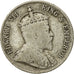 Coin, Ceylon, Edward VII, 25 Cents, 1909, VF(30-35), Silver, KM:98