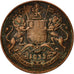 Coin, INDIA-BRITISH, 1/2 Anna, 1835, EF(40-45), Copper, KM:447.1
