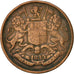Coin, INDIA-BRITISH, 1/4 Anna, 1835, Calcutta, VF(30-35), Copper, KM:446.2