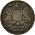 Coin, INDIA-BRITISH, 1/4 Anna, 1835, Calcutta, VF(30-35), Copper, KM:446.2