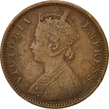 Moneta, INDIA - BRITANNICA, Victoria, 1/4 Anna, 1889, Calcutta, MB+, Rame