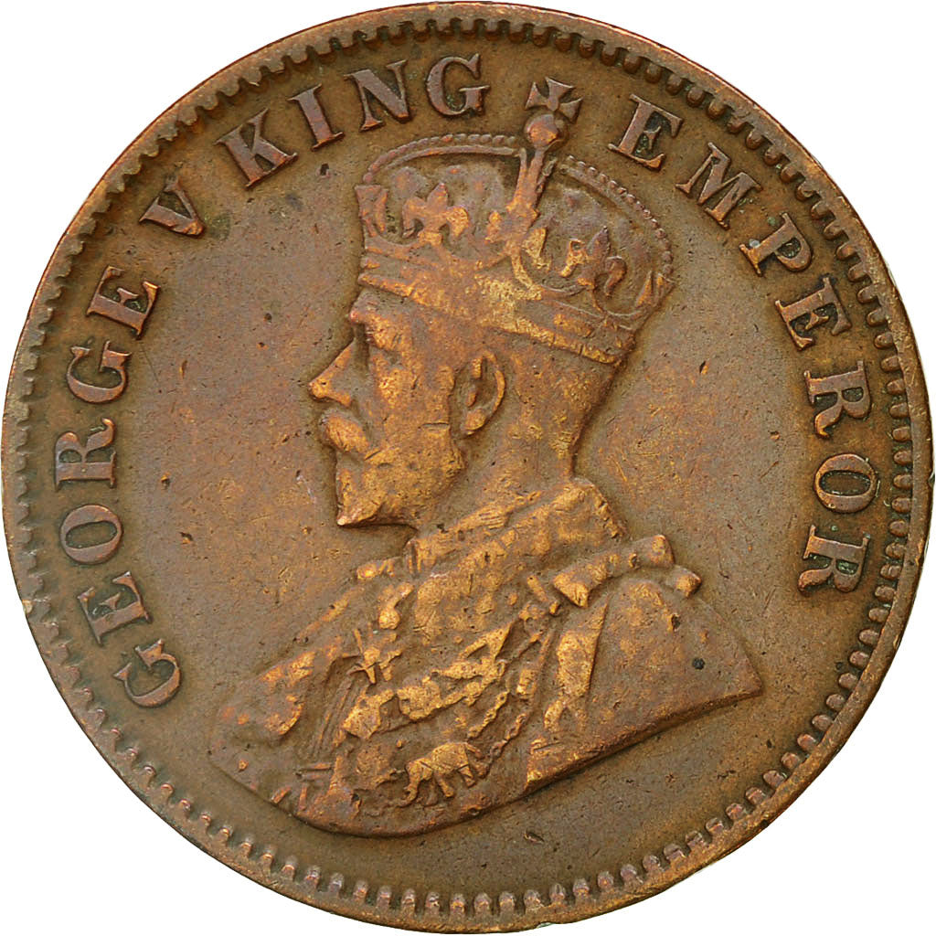 Monnaie, INDIA-BRITISH, George V, 1/4 Anna, 1916, Calcutta, TTB, Bronze, KM:512