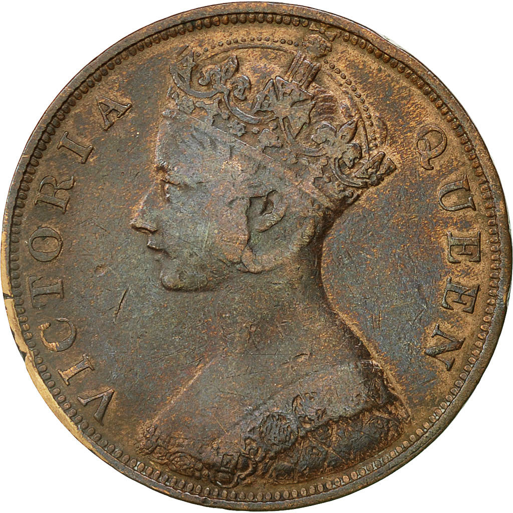 Coin, Hong Kong, Victoria, Cent, 1866, VF(30-35), Bronze, KM:4.1