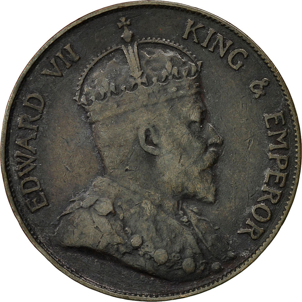 Coin, Hong Kong, Edward VII, Cent, 1904, Heaton, VF(30-35), Bronze, KM:11