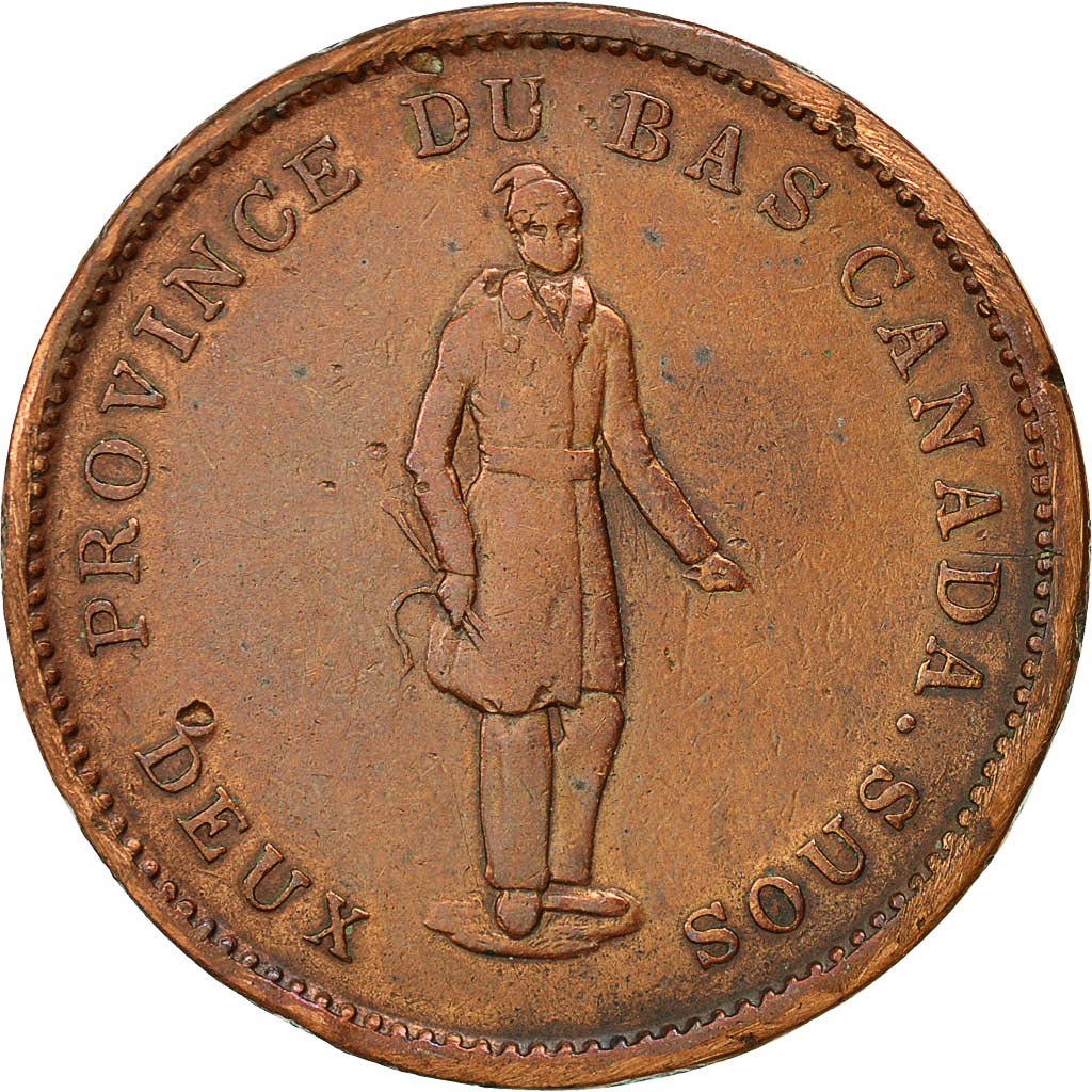 token, Canada, LOWER CANADA, 2 Sous, PENNY, 1837, Soho Mint, Birmingham