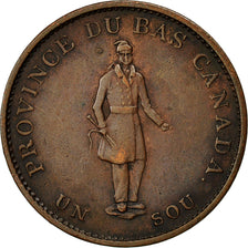 token, Canada, LOWER CANADA, Sou, 1/2 PENNY, 1837, Soho Mint, Birmingham
