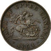 Jetón, Canadá, UPPER CANADA, 1/2 Penny, 1854, Birmingham, EBC, Cobre, KM:Tn2