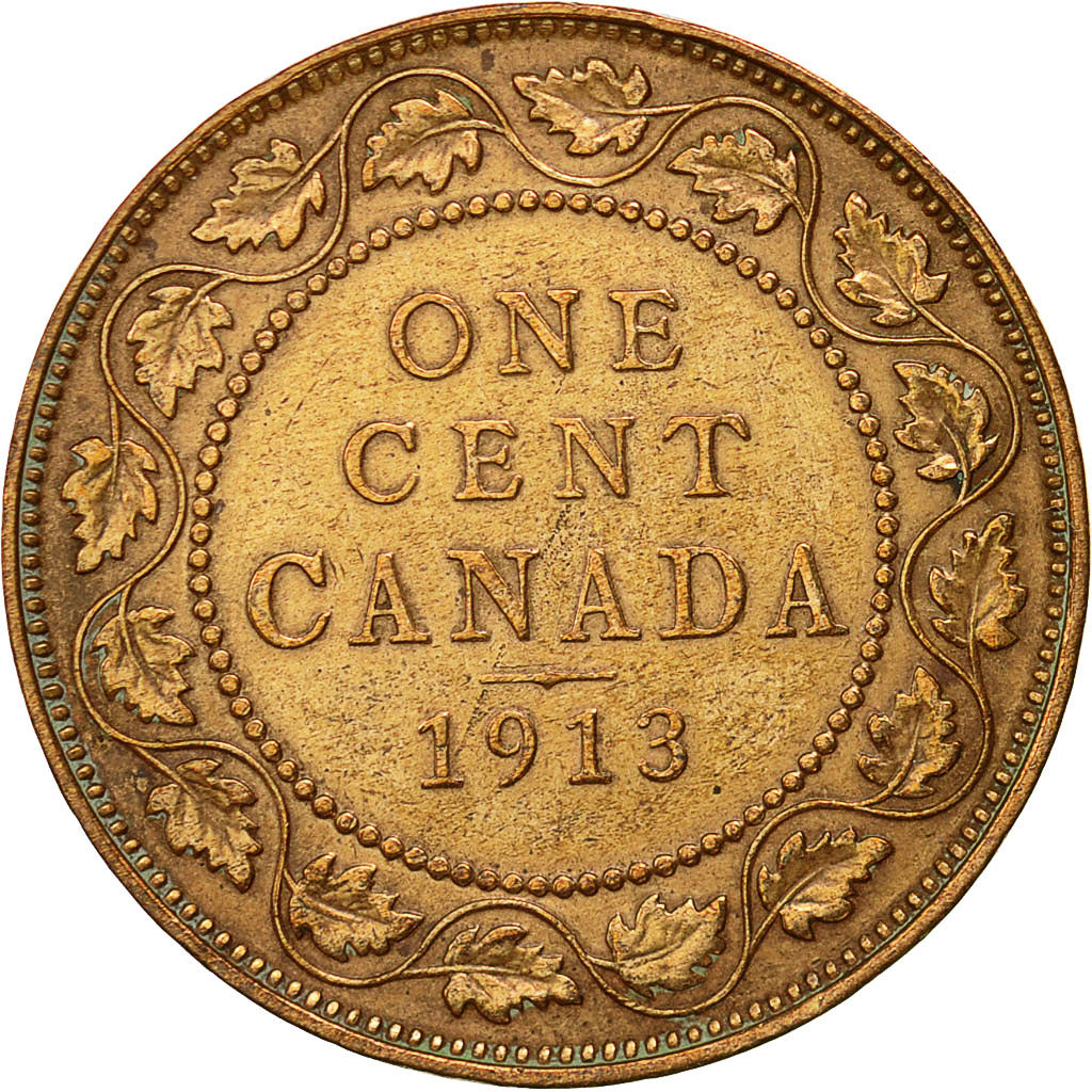 Coin, Canada, George V, Cent, 1913, Royal Canadian Mint, Ottawa, AU(50-53)