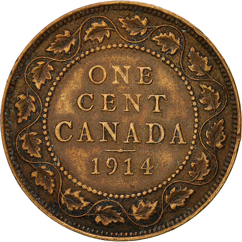Coin, Canada, George V, Cent, 1914, Royal Canadian Mint, Ottawa, AU(50-53)
