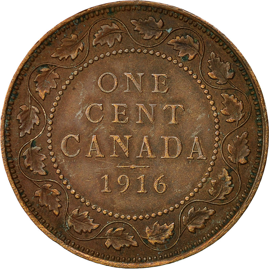 Coin, Canada, George V, Cent, 1916, Royal Canadian Mint, Ottawa, AU(50-53)