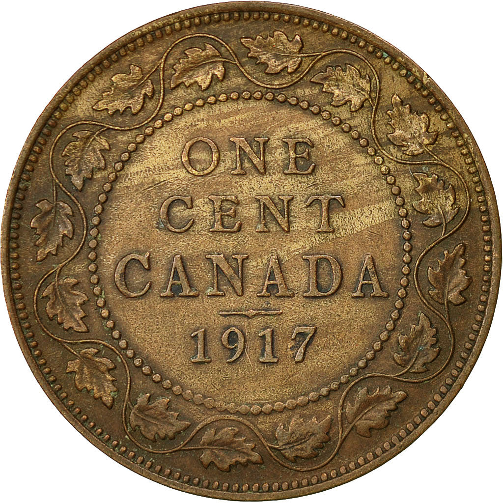 Coin, Canada, George V, Cent, 1917, Royal Canadian Mint, Ottawa, AU(50-53)
