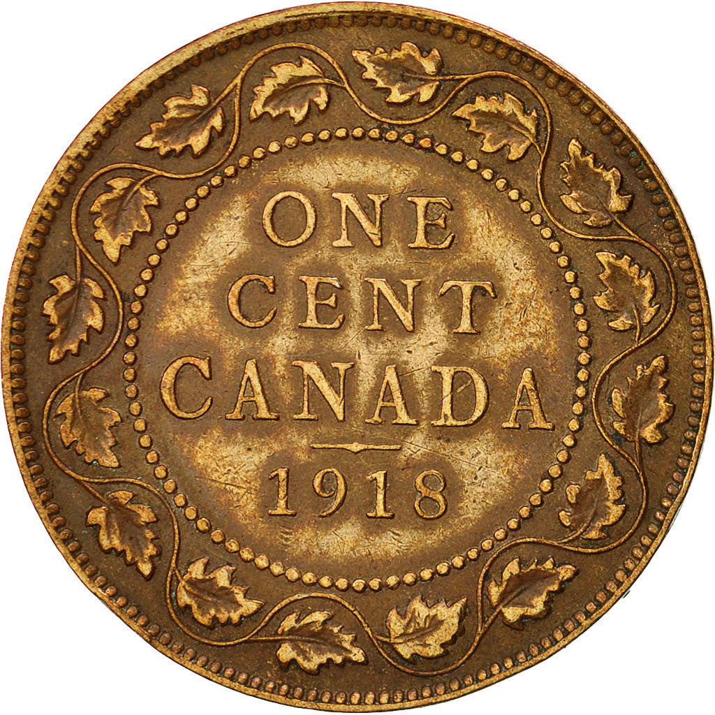 Coin, Canada, George V, Cent, 1918, Royal Canadian Mint, Ottawa, AU(50-53)