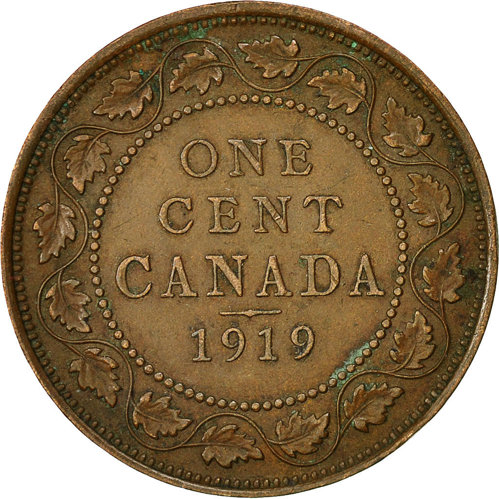 Coin, Canada, George V, Cent, 1919, Royal Canadian Mint, Ottawa, AU(55-58)