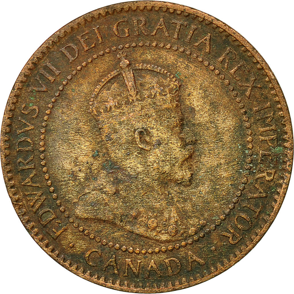 Coin, Canada, Edward VII, Cent, 1908, Royal Canadian Mint, Ottawa, VF(30-35)