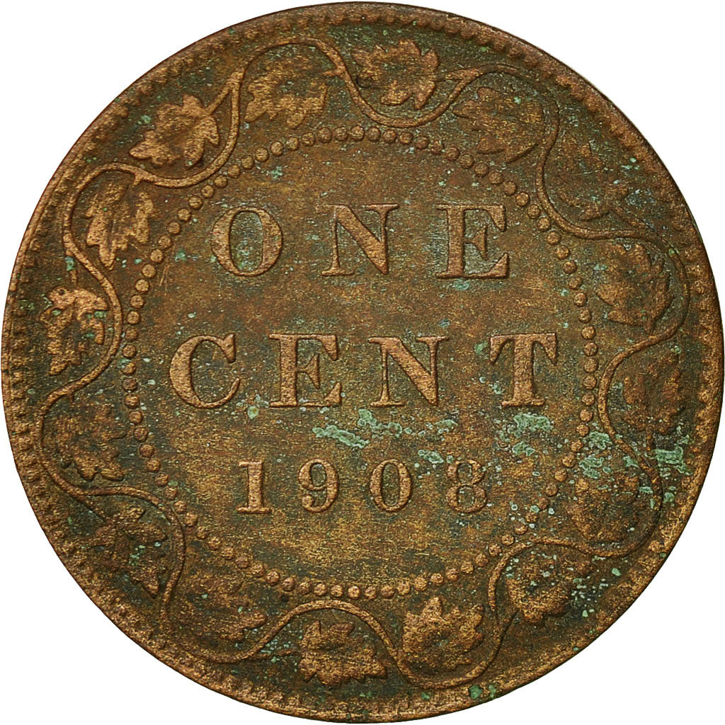Coin, Canada, Edward VII, Cent, 1908, Royal Canadian Mint, Ottawa, VF(30-35)