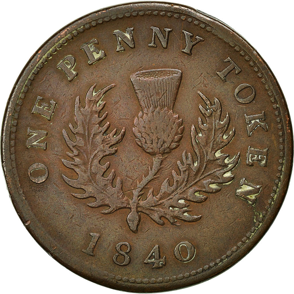 jeton, NOVA SCOTIA, 1 Penny Token, 1840, Royal Canadian Mint, Ottawa, TTB