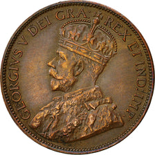 Coin, NEWFOUNDLAND, George V, Large Cent, 1913, MS(60-62), Bronze, KM:16