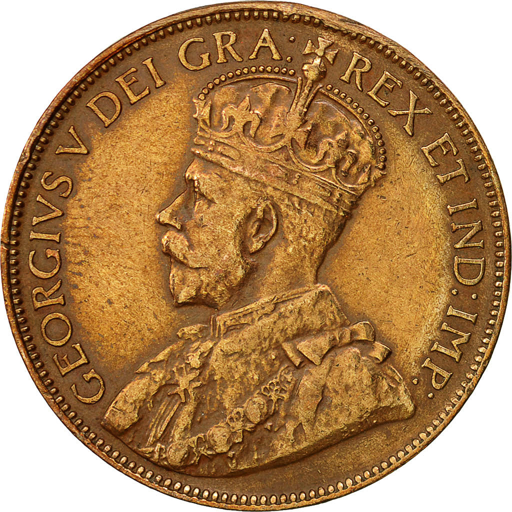 Coin, NEWFOUNDLAND, George V, Large Cent, 1920, AU(55-58), Bronze, KM:16