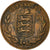 Munten, Guernsey, 8 Doubles, 1914, Heaton, Birmingham, ZF+, Bronze, KM:14