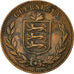 Monnaie, Guernsey, 8 Doubles, 1914, Heaton, Birmingham, TTB+, Bronze, KM:14