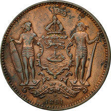 Coin, BRITISH NORTH BORNEO, Cent, 1891, Heaton, Birmingham, EF(40-45), Bronze