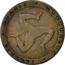 token, Isle of Man, 1/2 Penny, 1831, VF(20-25), Copper, KM:Tn21.1