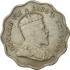 Coin, INDIA-BRITISH, Edward VII, Anna, 1908, Bombay, VF(30-35), Copper-nickel